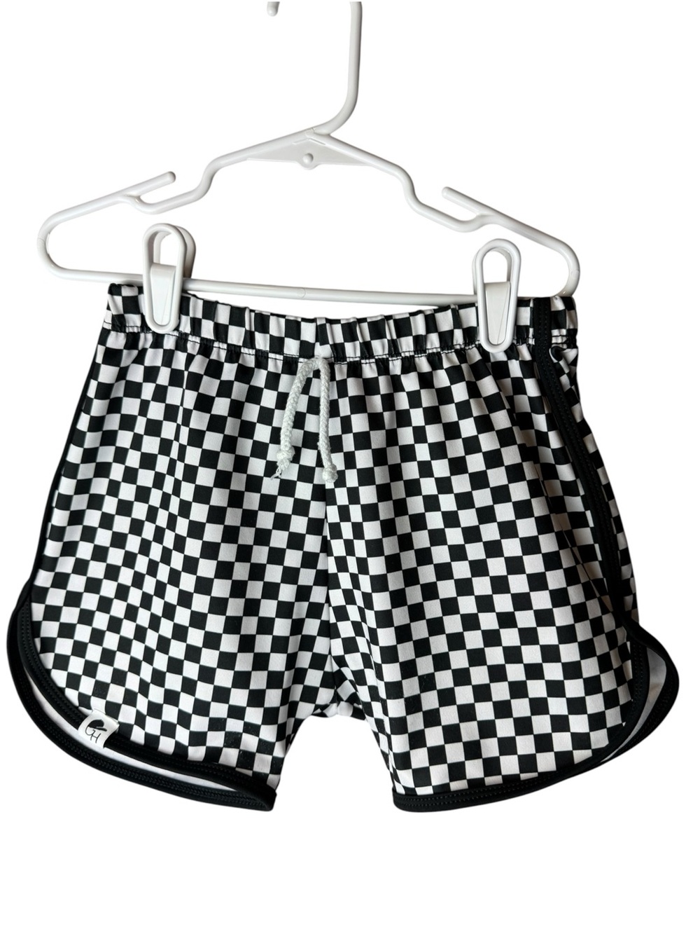 George Hats Track Swim Shorts Race Checker 6-7Y
